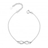 Bratara infinit argint rodiat si pietre DiAmanti Z1534B-DIA